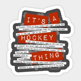 Hockey Slang Sticker